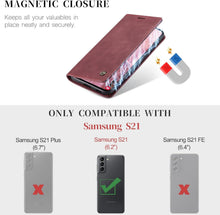 Samsung Galaxy S21 5G Handyhülle Leder Flip Case Magnet