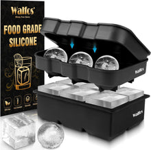 Silikon-Eiswürfelbehälter Set Kugel und großer quadratischer Behälter