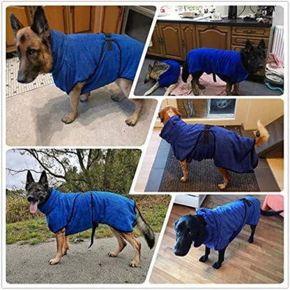 Hundebademantel Mikrofaser Verstellbare Träger Super saugfähig Schnell