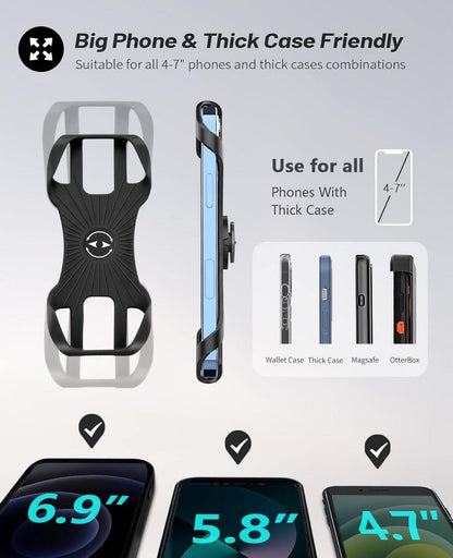 Fahrrad Handyhalterung Abnehmbar 360° Verstellbar Universal für iPhone Samsung