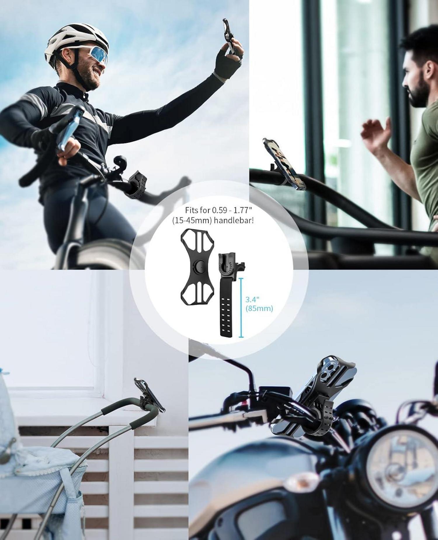 Fahrrad Handyhalterung Abnehmbar 360° Verstellbar Universal für iPhone Samsung