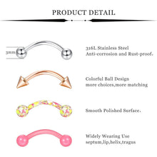 Edelstahl Piercing Set 20-teilig für Augenbrauen, Lippe, Helix