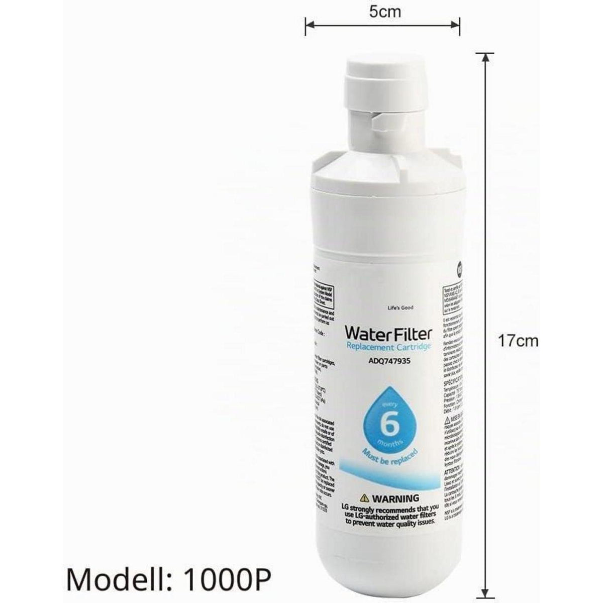 Kühlschrank Wasserfilter LT1000p – 1000 Liter Kapazität