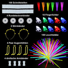 DELEE Knicklichter Party-Set 224 Stück für Kinder, Neon