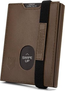 Mini Geldbörse RFID Schutz Kartenetui Leder Slim Wallet