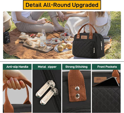 Isolierte Lunchtasche für Frauen und Männer - Kühltasche Lunchbox