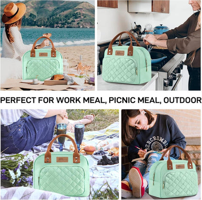 Isolierte Lunchtasche Kühltasche 27x21x15cm Grün für Erwachsene