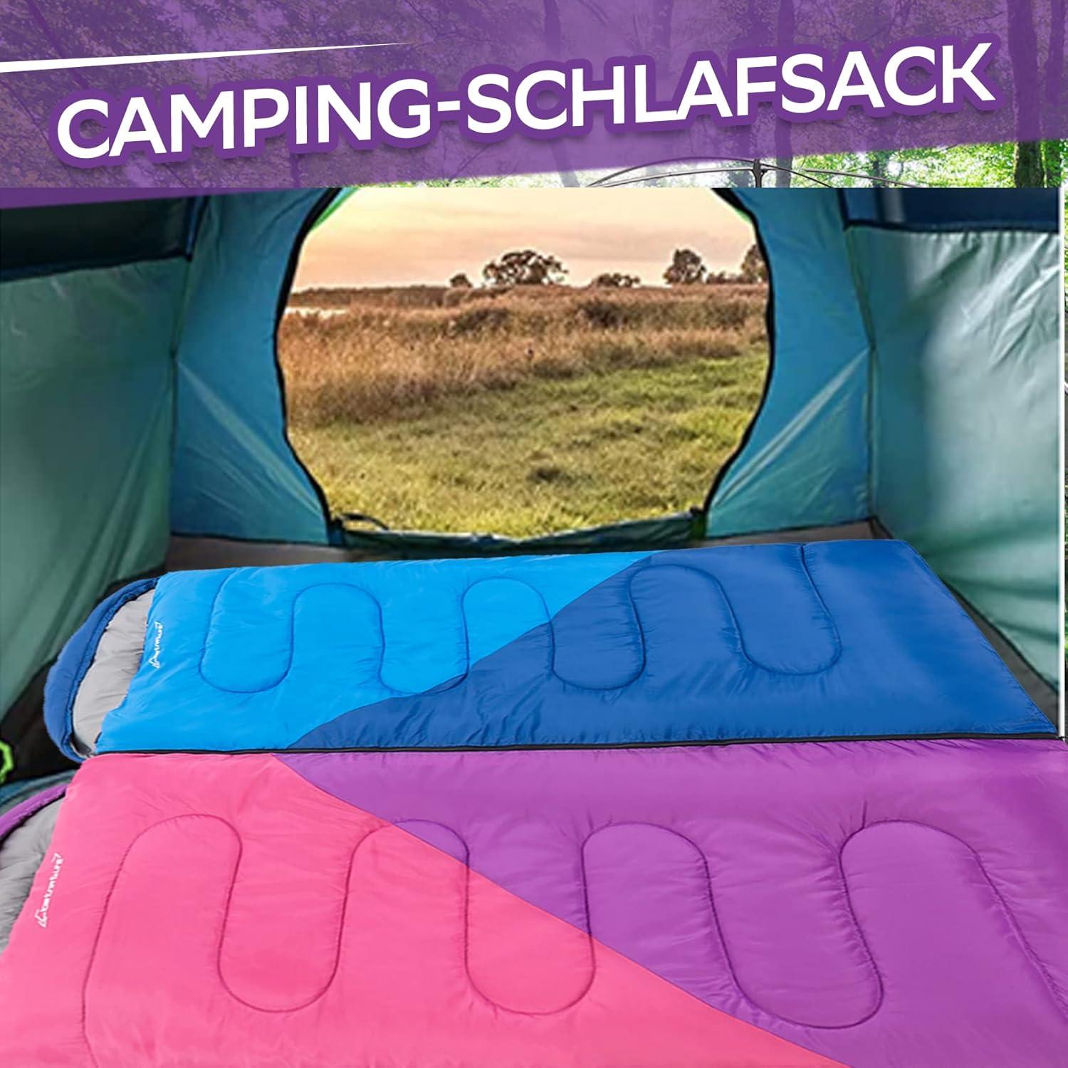 Leichter Schlafsack für Camping – Outdoor Deckenschlafsack rot