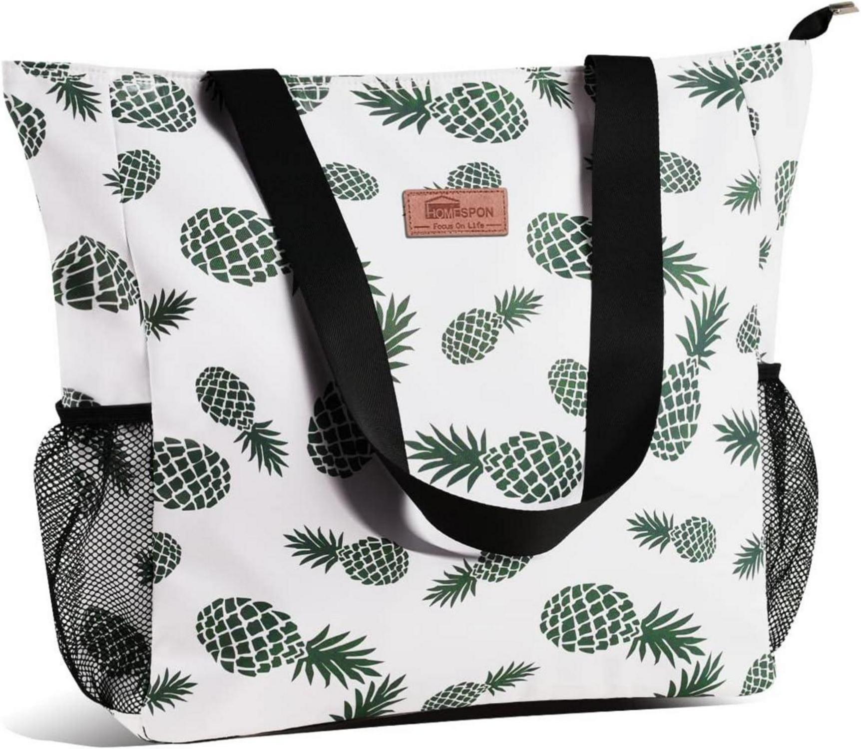 Große Wasserdichte Strandtasche mit Reißverschluss und Taschen für