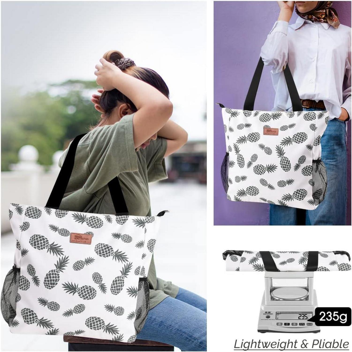 Wasserdichte Strandtasche Damen Ananas Muster Groß mit