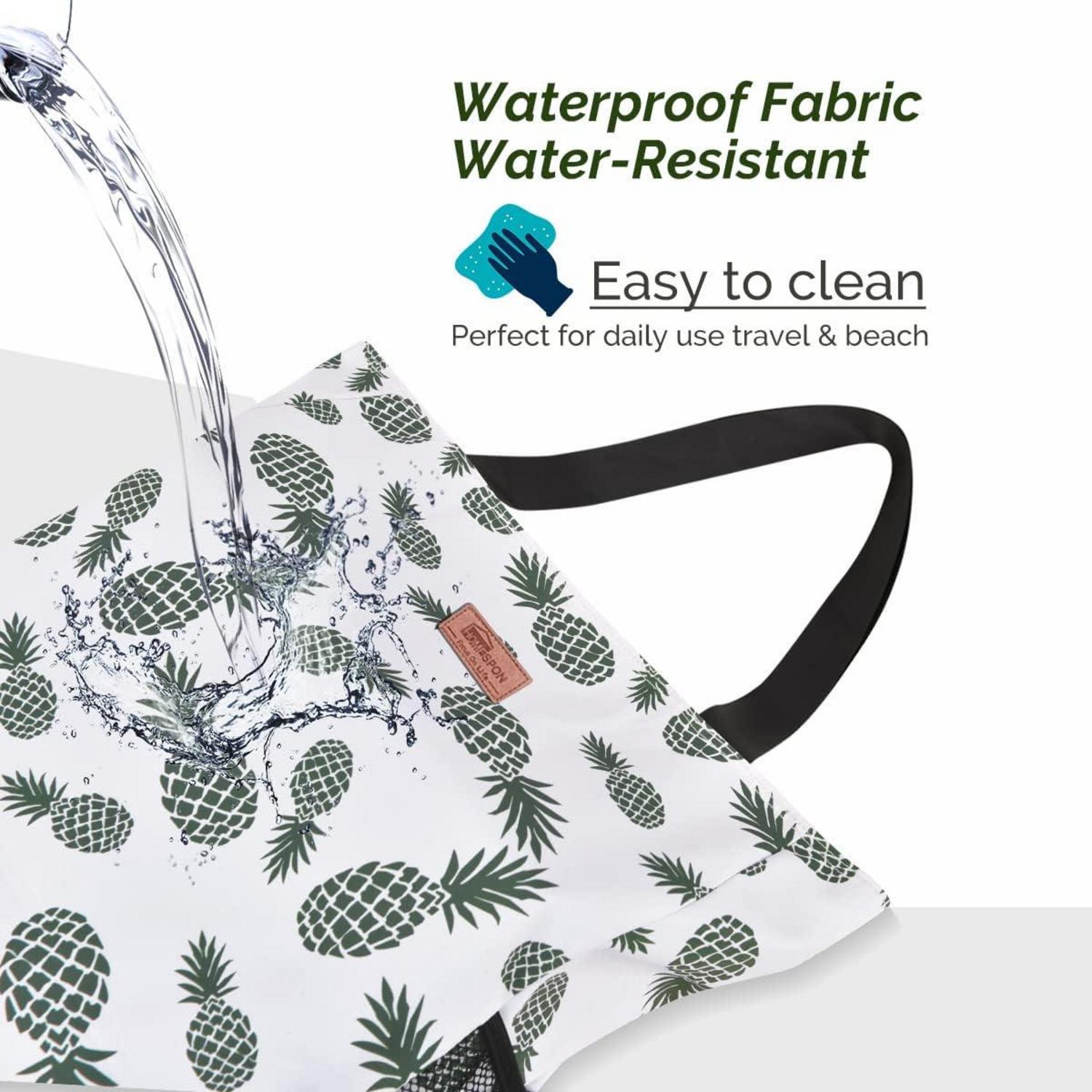 Große Wasserdichte Strandtasche mit Reißverschluss und Taschen für