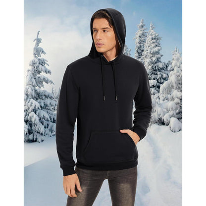 Herren Sherpa Hoodie mit Kängurutasche – Warm & Winddicht