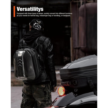 Wasserdichte Motorrad Hecktasche mit ABS Hartschale & Erweiterung