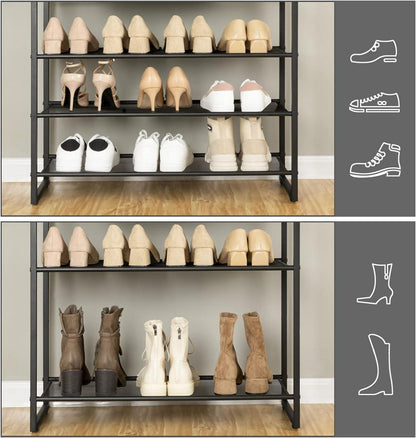 Schuhregal mit 10 Ebenen, Schuhschrank Metall, Platz Sparen 32-40 Paar