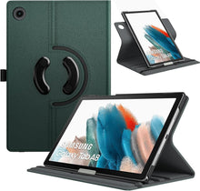 TiMOVO Galaxy Tab A8 Hülle 10,5 Zoll PU Leder 90° Drehbar Nachtgrün