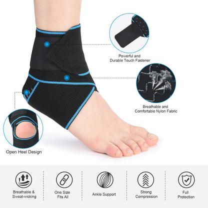 ACWOO Sprunggelenkbandage Hochelastisch Knöchelstütze 1 Stück Einheitsgröße
