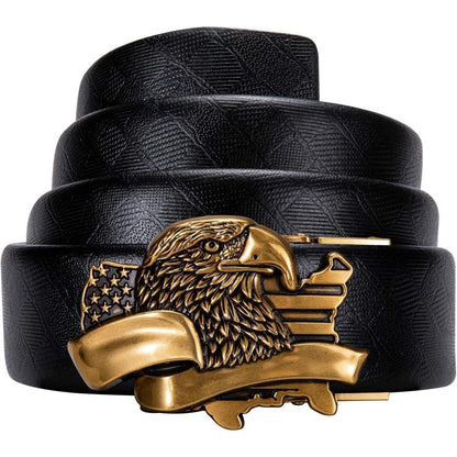 YOHOWA Herren Ratschen Gürtel Echtleder automatische