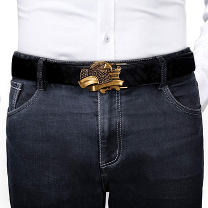 YOHOWA Herren Ratschen Gürtel Echtleder automatische