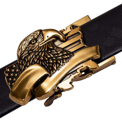 YOHOWA Herren Ratschen Gürtel Echtleder automatische