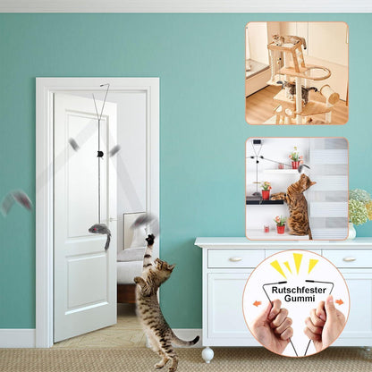 Katzenspielzeug Set Selbstbeschäftigung Elastische Maus für