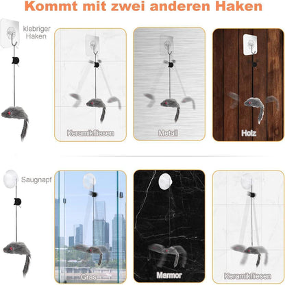 Katzenspielzeug Set Selbstbeschäftigung Elastische Maus für