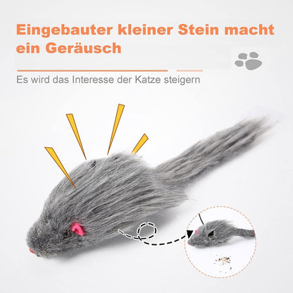 Katzenspielzeug Set Selbstbeschäftigung Elastische Maus für