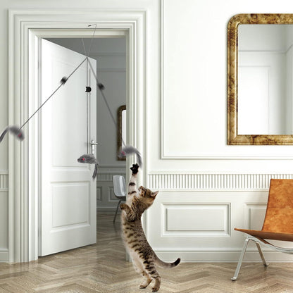 Katzenspielzeug Set Selbstbeschäftigung Elastische Maus für