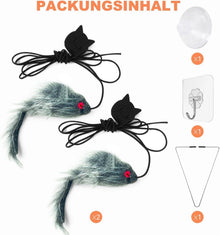 Katzenspielzeug Set Selbstbeschäftigung Elastische Maus für
