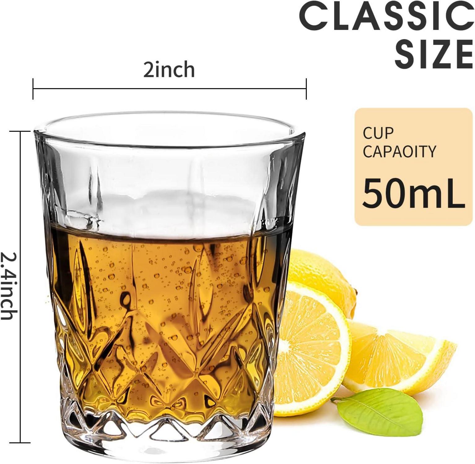 5cl Schnapsgläser aus bleifreiem Glas (8er