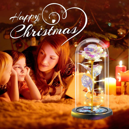 Ewige Rose Glas LED Geschenk Weihnachten Mama Freundin
