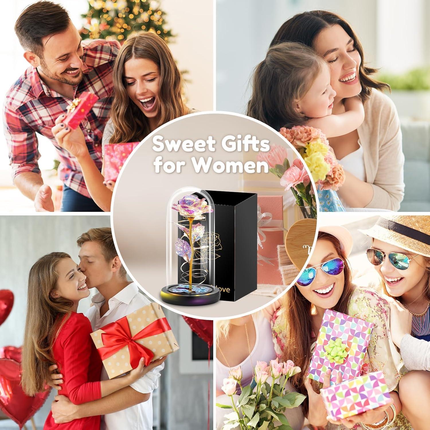 Ewige Rose Glas LED Geschenk Weihnachten Mama Freundin