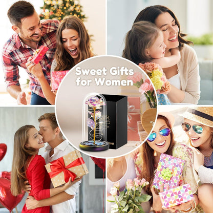 Ewige Rose Glas LED Geschenk Weihnachten Mama Freundin