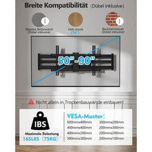 TV-Wandhalterung mit doppeltem Gelenkarm, 109cm, voll