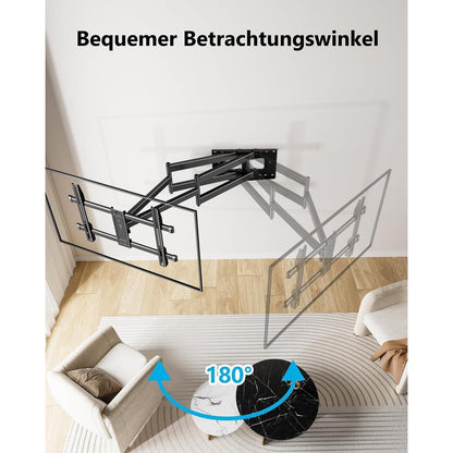 TV-Wandhalterung mit doppeltem Gelenkarm, 109cm, voll