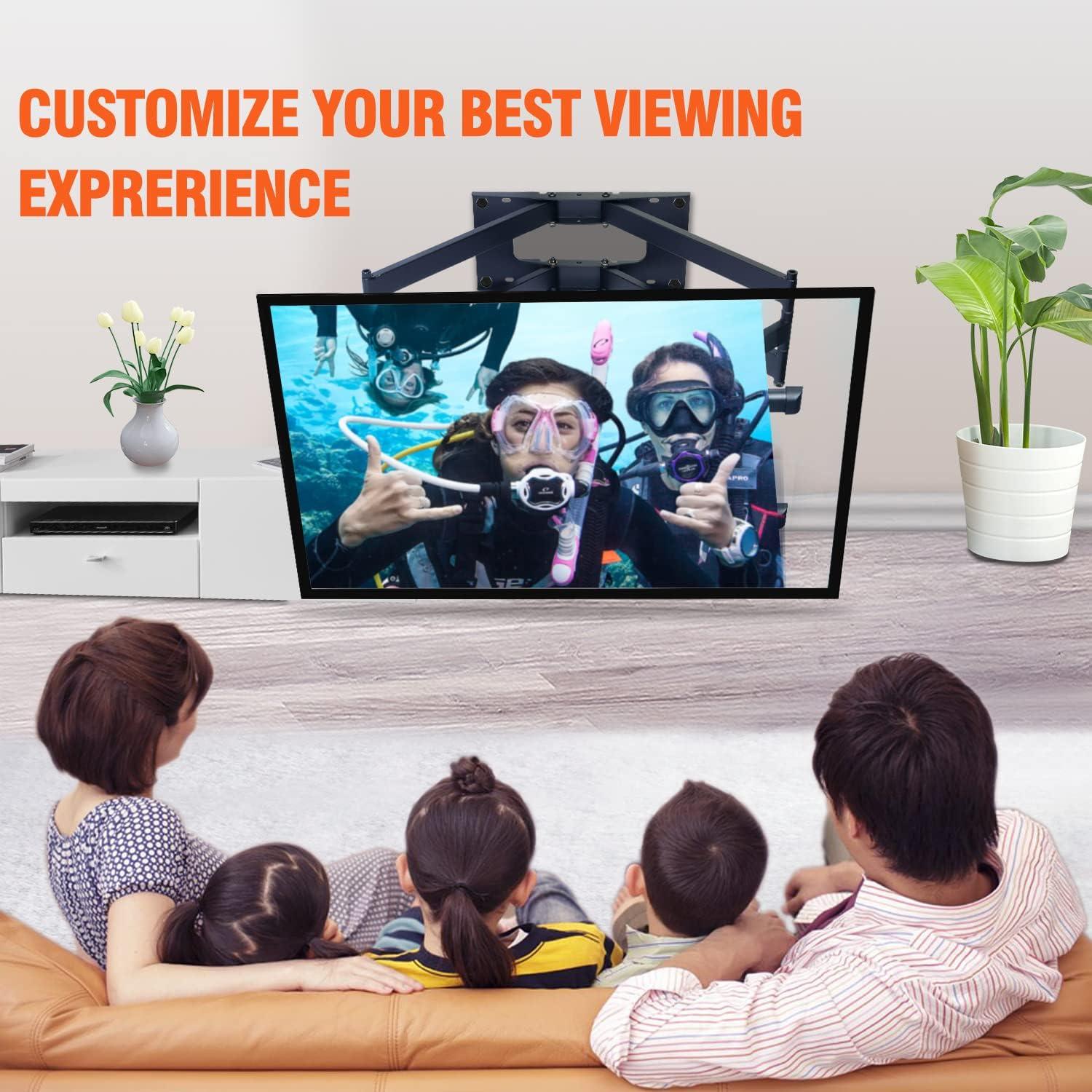 TV Wandhalterung Schwenkbar Doppelarm 109cm Beweglich 42-90 Zoll Belastung 75 kg