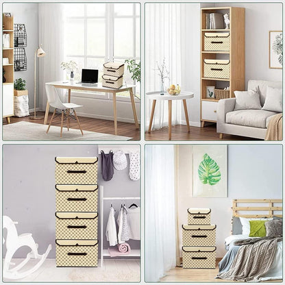 Stoffboxen 4er Set Petunia mit Deckel Faltbar Raumwunder