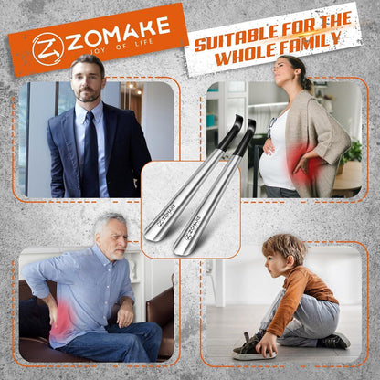 Schuhlöffel Metall Lang 42cm Schuhanzieher Edelstahl Set 2er Stabil