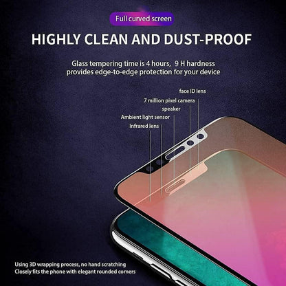 Sichtschutz Panzerglas iPhone 13 14 6,1 Zoll Blickschutzfolie Rainbow Blue