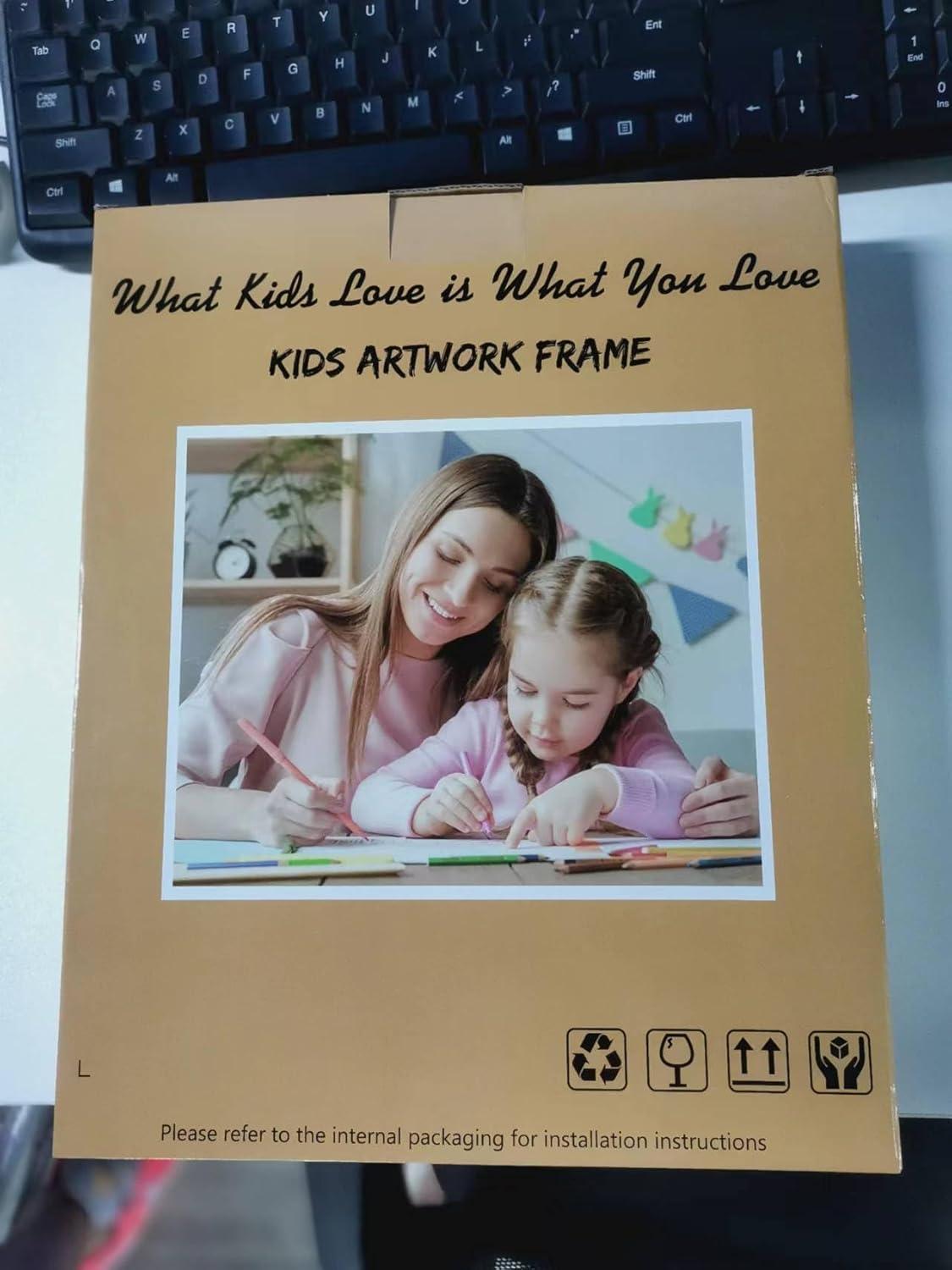 HIMEETIME Bilderrahmen A3, Weißes Plexiglas Fotorahmen, 2er-Set