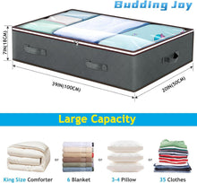 Budding Joy 4 Stück 90L Unterbett Aufbewahrungsbox Grau