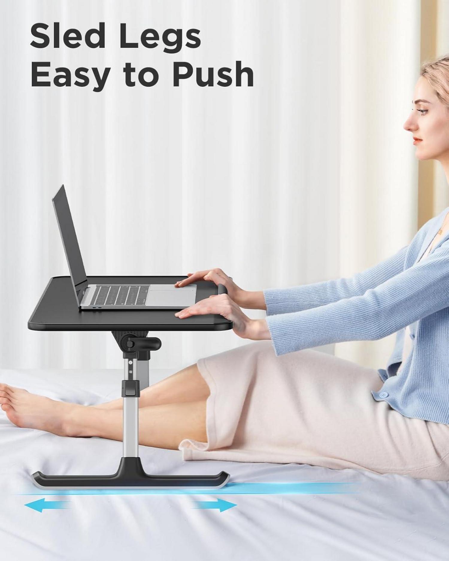 Laptoptisch Bett verstellbare Höhe Neigungswinkel klappbare Beine 17 Zoll