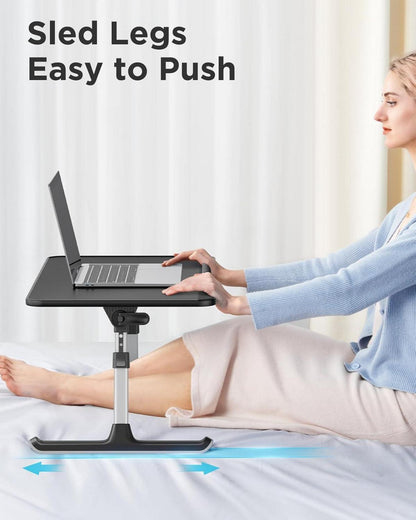 Laptoptisch Bett verstellbare Höhe Neigungswinkel klappbare Beine 17 Zoll