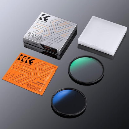 K&F Concept 2er Filterset 49mm CPL + MCUV Filter, CNC-gefertigter dünner Rahmen, japanisches optisches Glas