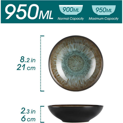 Kombiservice Steinzeug BUBBLE 4-teilig Suppenteller Steingut