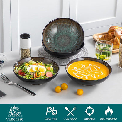 Kombiservice Steinzeug BUBBLE 4-teilig Suppenteller Steingut