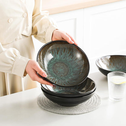 Kombiservice Steinzeug BUBBLE 4-teilig Suppenteller Steingut