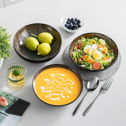 Kombiservice Steinzeug BUBBLE 4-teilig Suppenteller Steingut