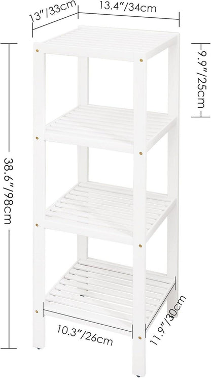 Bambus Badezimmerregal 4 Ebenen Organizer