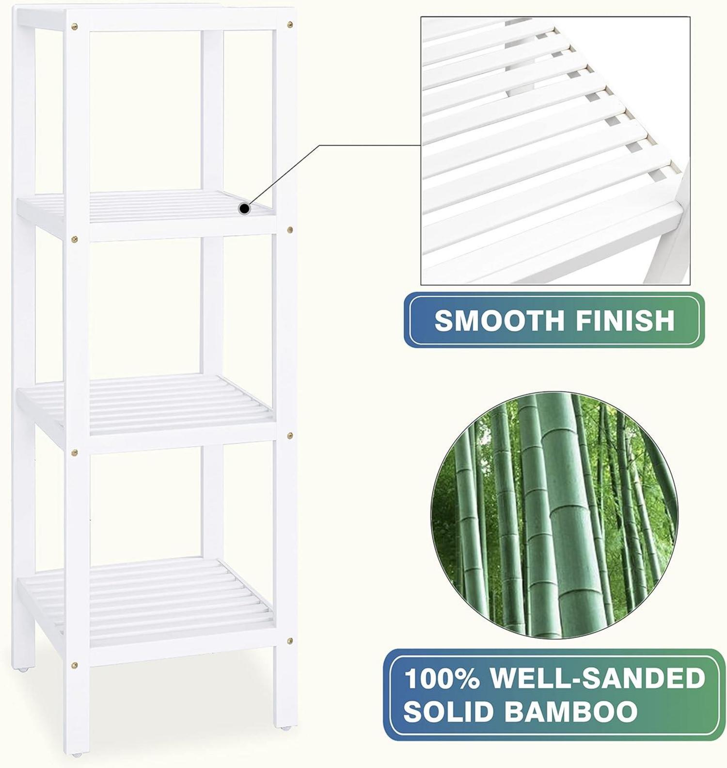 Bambus Badezimmerregal 4 Ebenen Organizer Wohnzimmer Schlafzimmer Küche