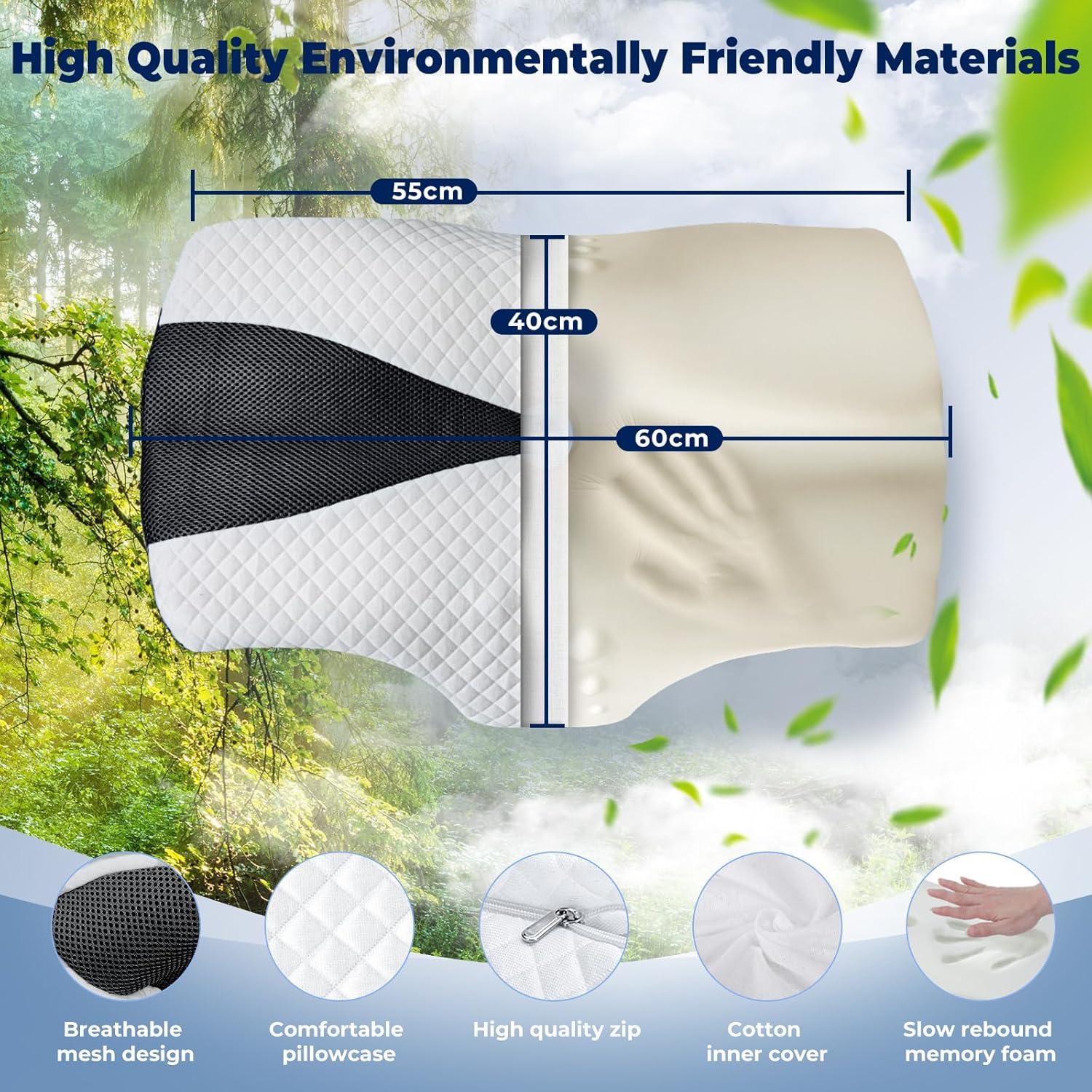 Nackenkissen Memory Foam ergonomisch orthopädisch Seitenschläfer